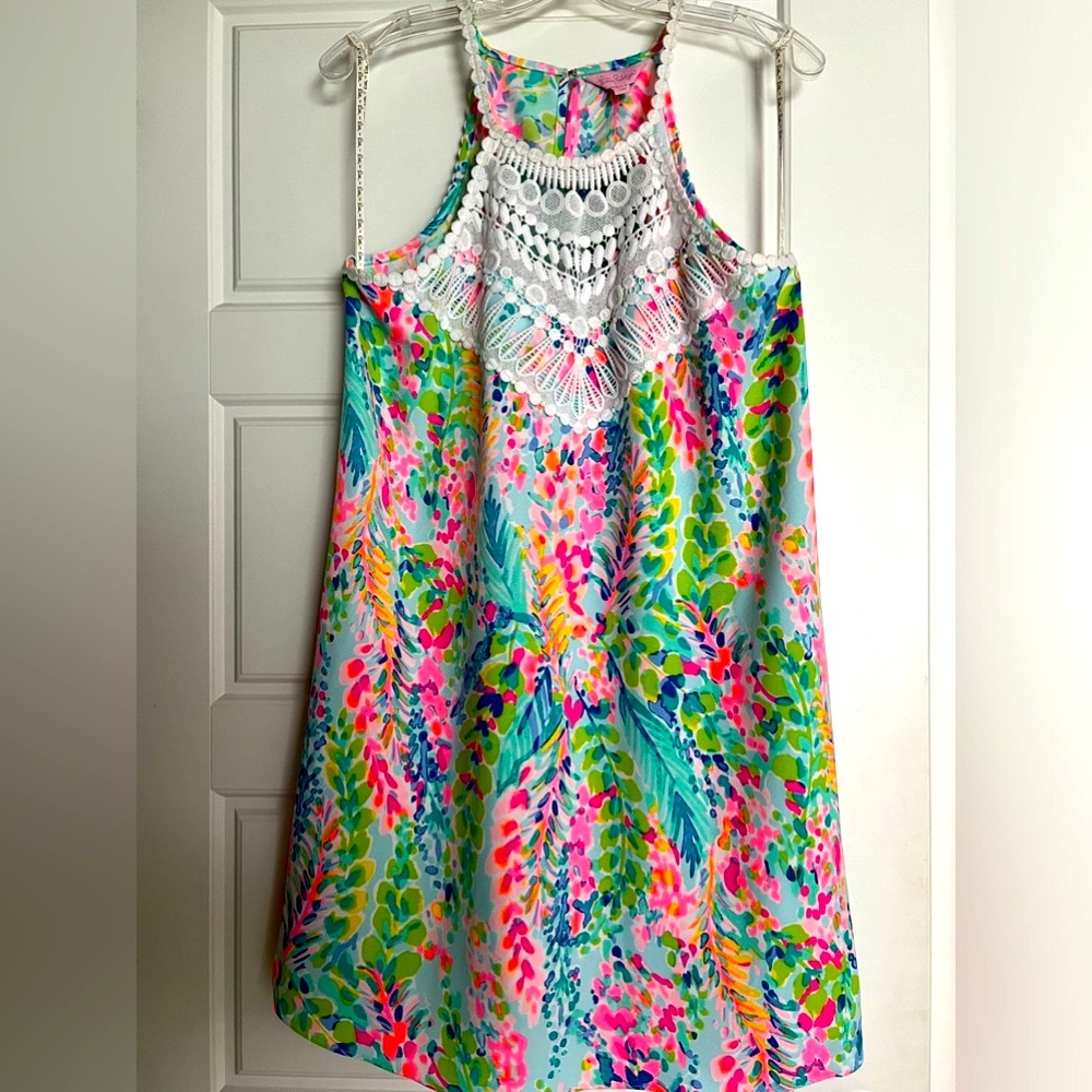 🩷🩵💚💜NWT Lilly Pulitzer Pearl Soft Shift Dress - Sz8- Catch the Wave🩷🩵💚💜